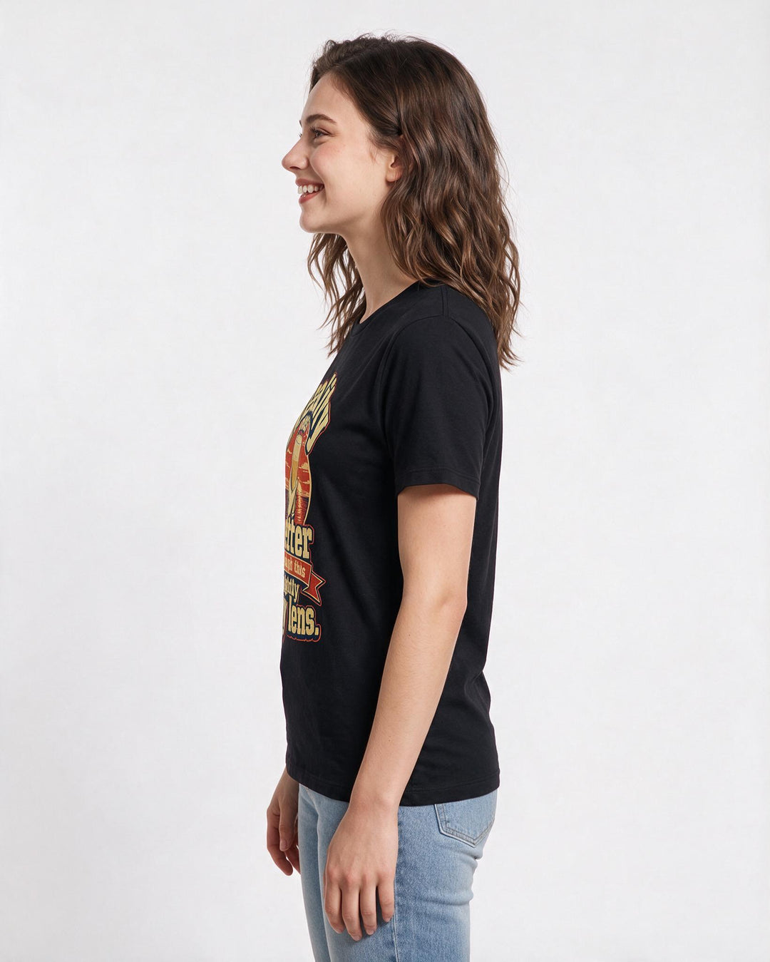 Beer Black T-Shirt for Women – Everyday Expression Graphic Tee product image 2