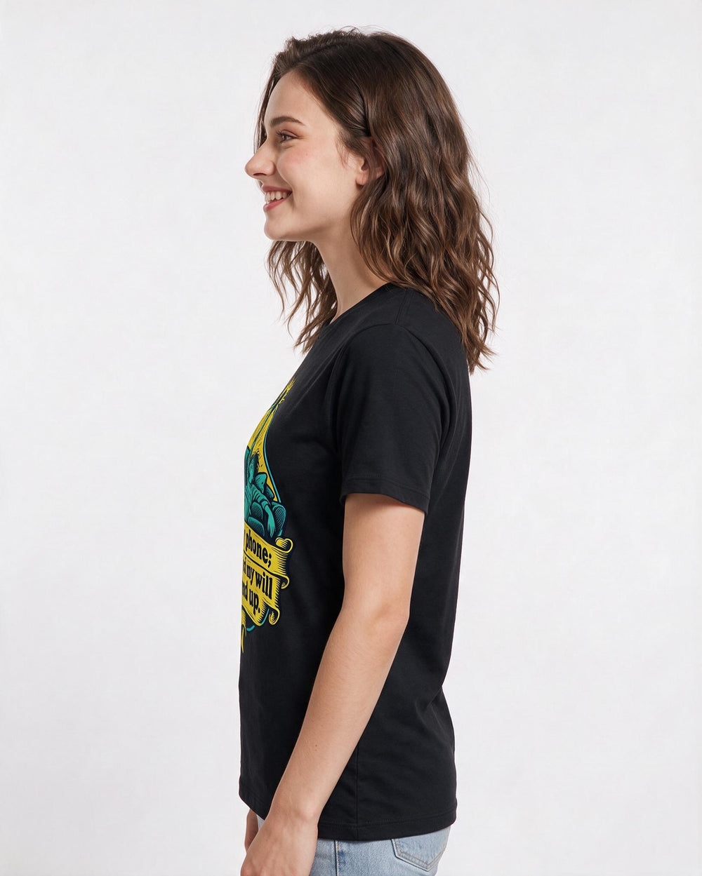 Meme Black T-Shirt for Women – Everyday Expression Graphic Tee product image 2