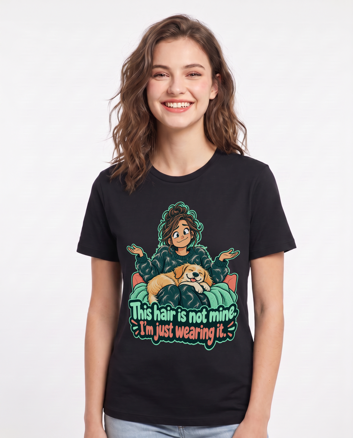 Cat Lover Black T-Shirt for Women – Everyday Expression Graphic Tee product image 3
