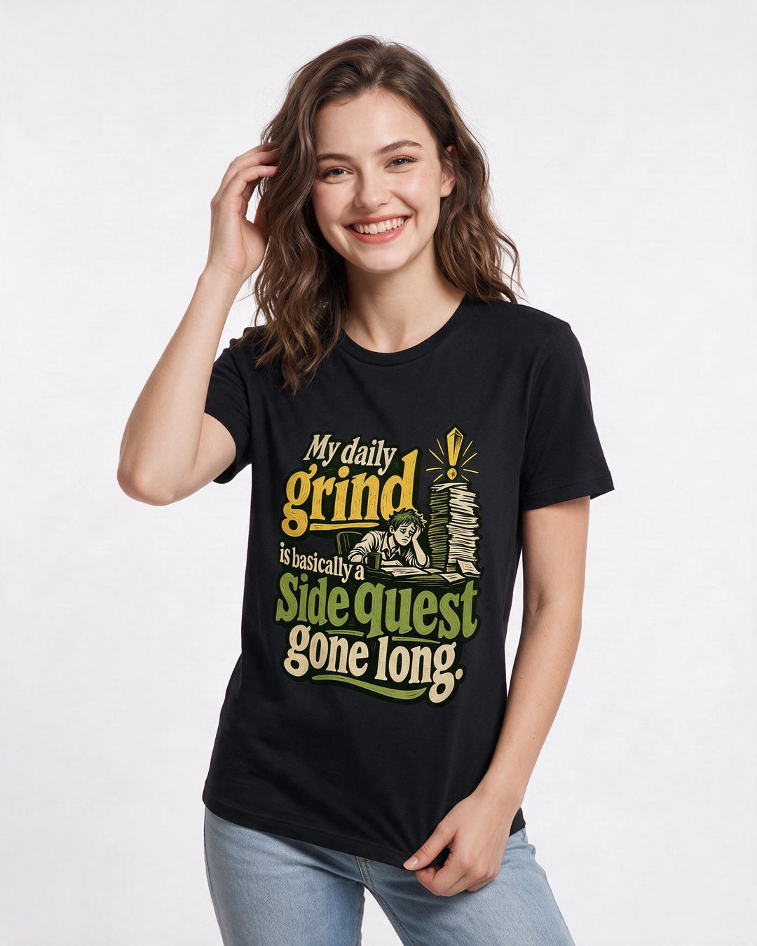 Gaming Black T-Shirt for Women – Game Night Graphic Tee product image 1