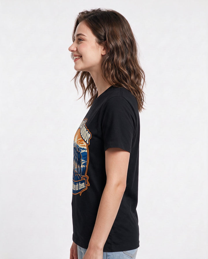 Veteran Black T-Shirt for Women – Everyday Expression Graphic Tee product image 2