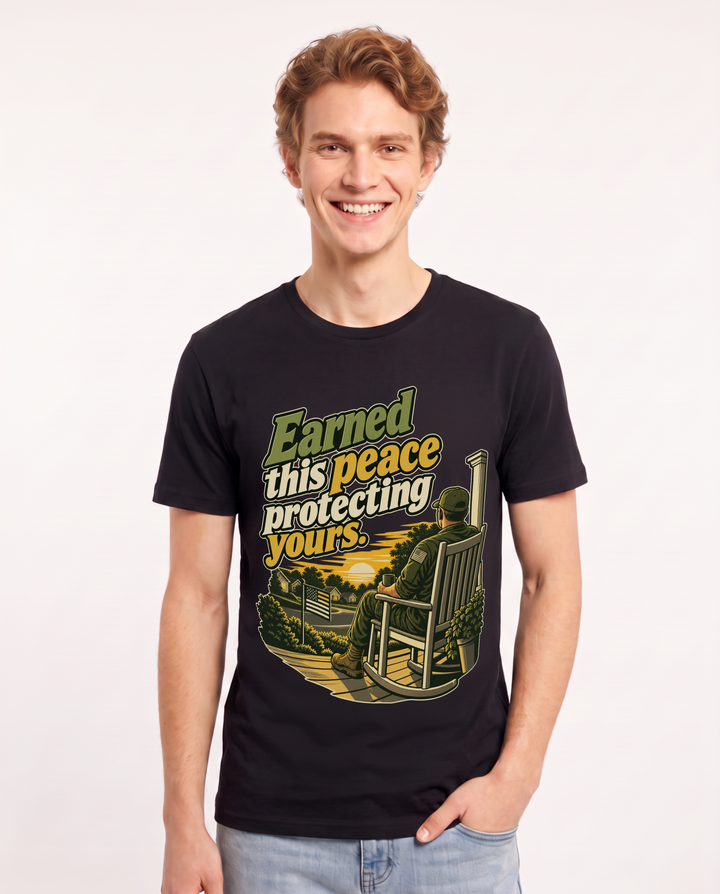 Veteran Black T-Shirt for Men – Everyday Expression Graphic Tee product image 3