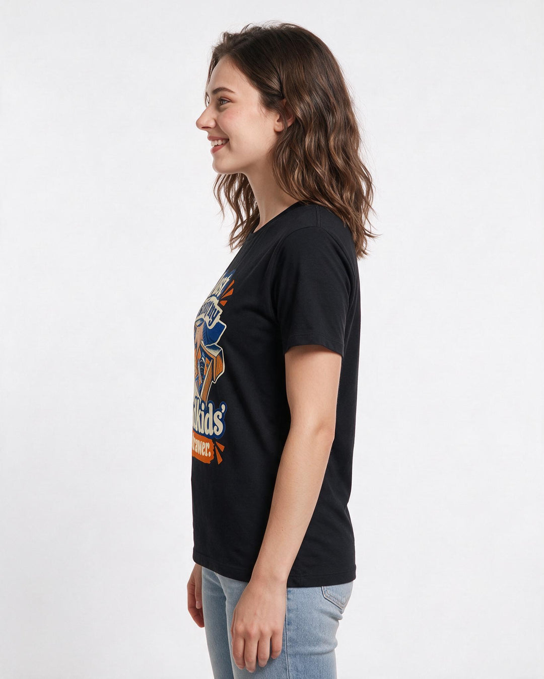 Grandparent Black T-Shirt for Women – Everyday Expression Graphic Tee product image 2