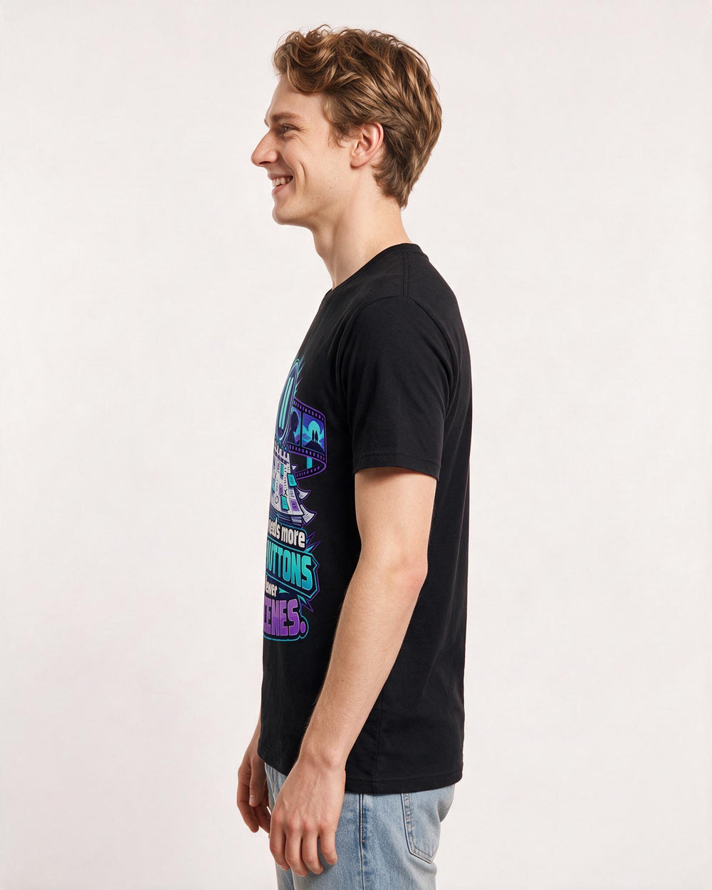 Gaming Black T-Shirt for Men – Game Night Graphic Tee product image 2