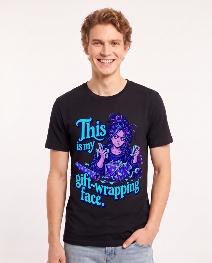 Christmas Black T-Shirt for Men – Holiday Theme Graphic Tee product image 3