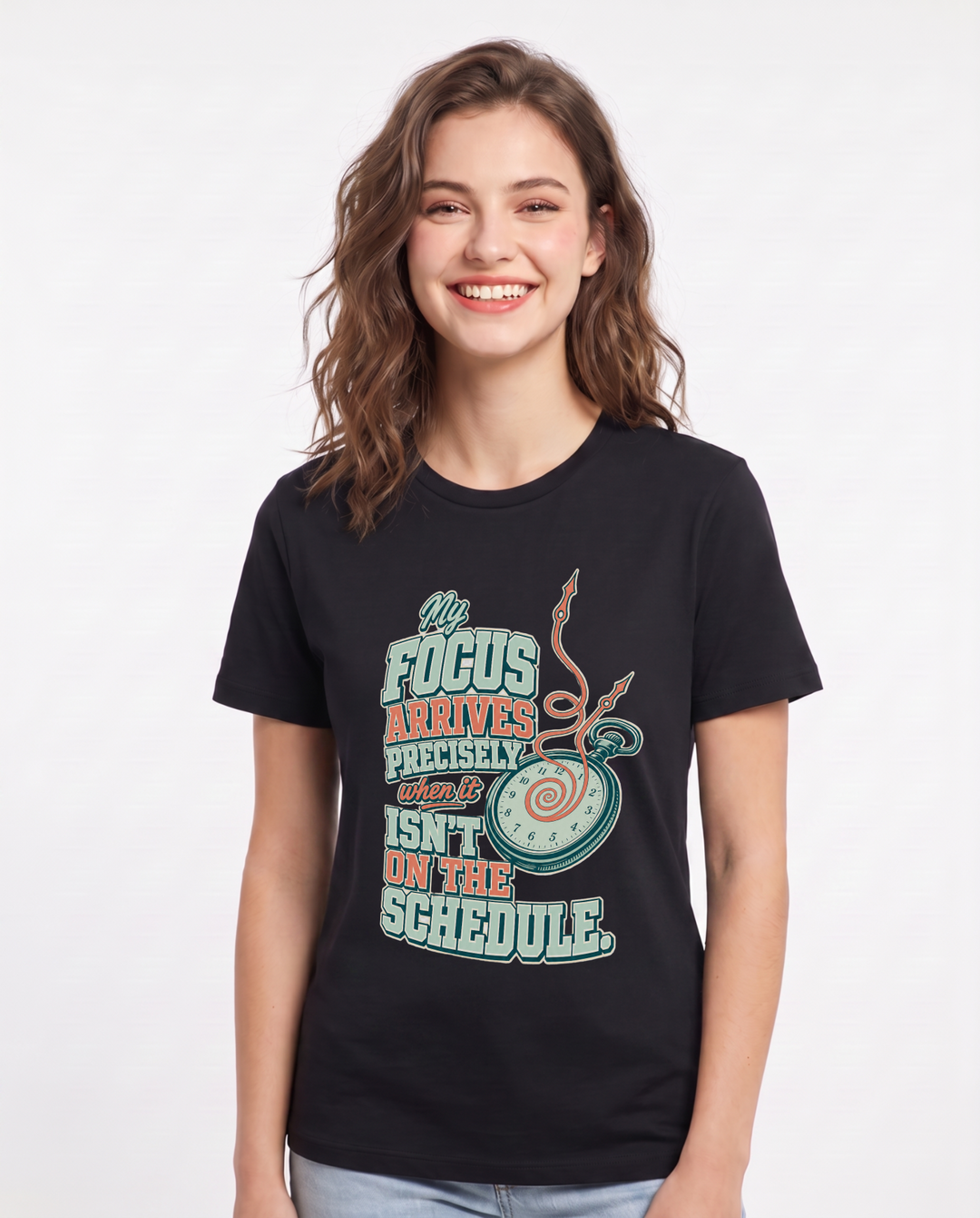 Neurodiversity Black T-Shirt for Women – Everyday Expression Graphic Tee product image 1