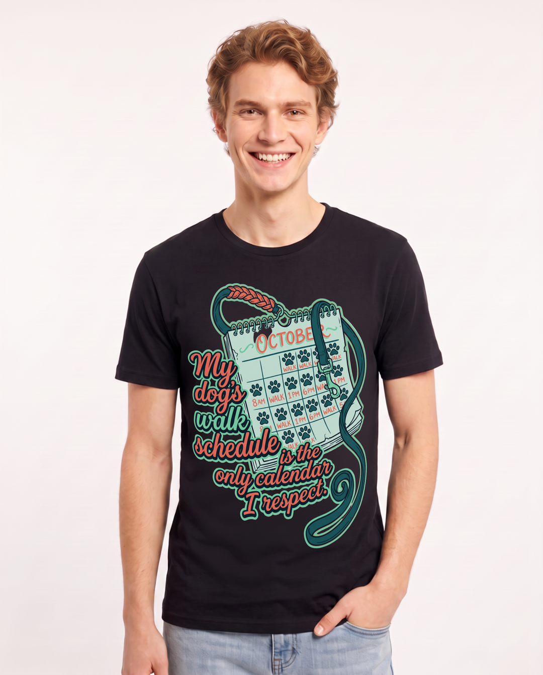 Cat Lover Black T-Shirt for Men – Everyday Expression Graphic Tee product image 3