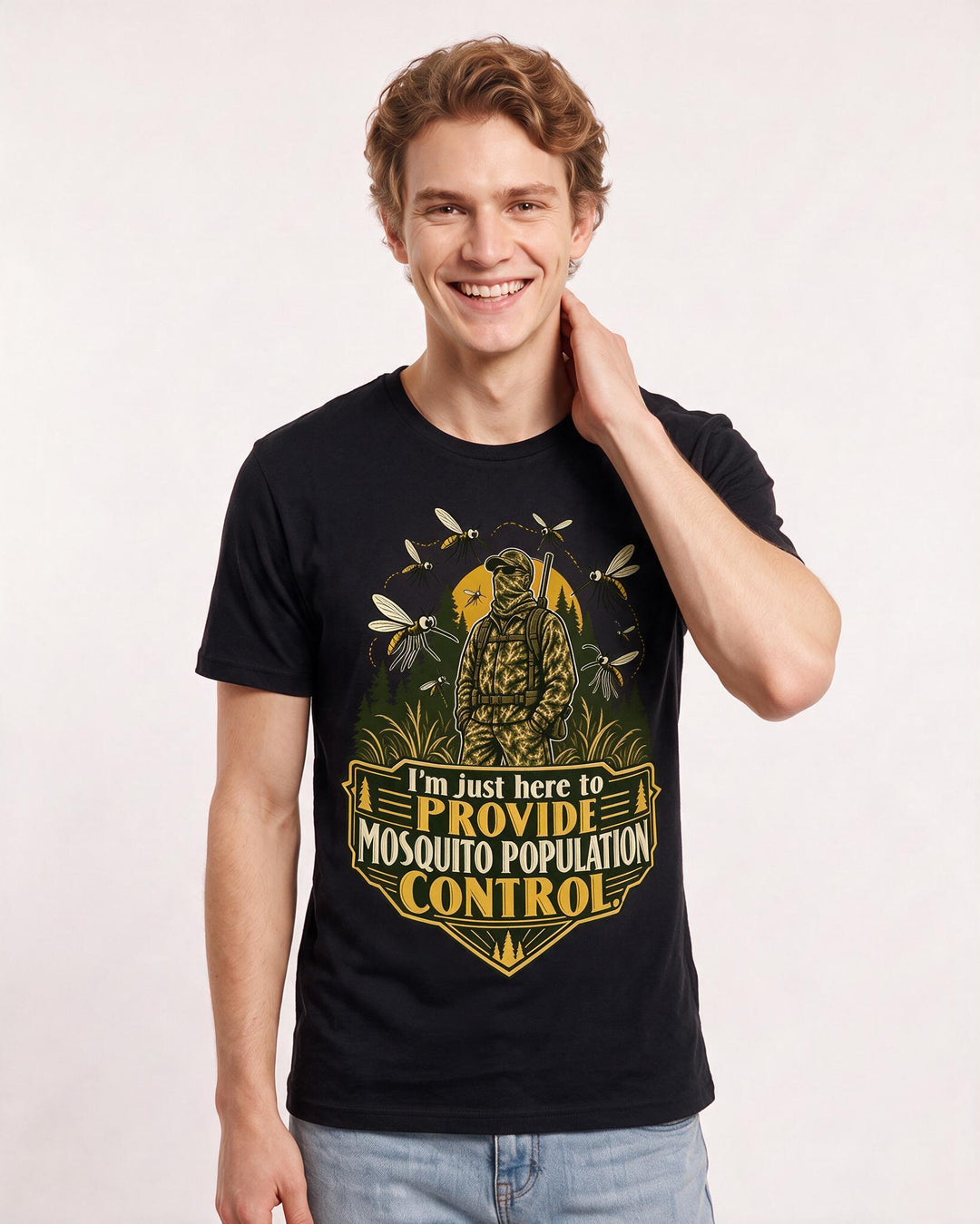 Hunting Black T-Shirt for Men – Everyday Expression Graphic Tee product image 1