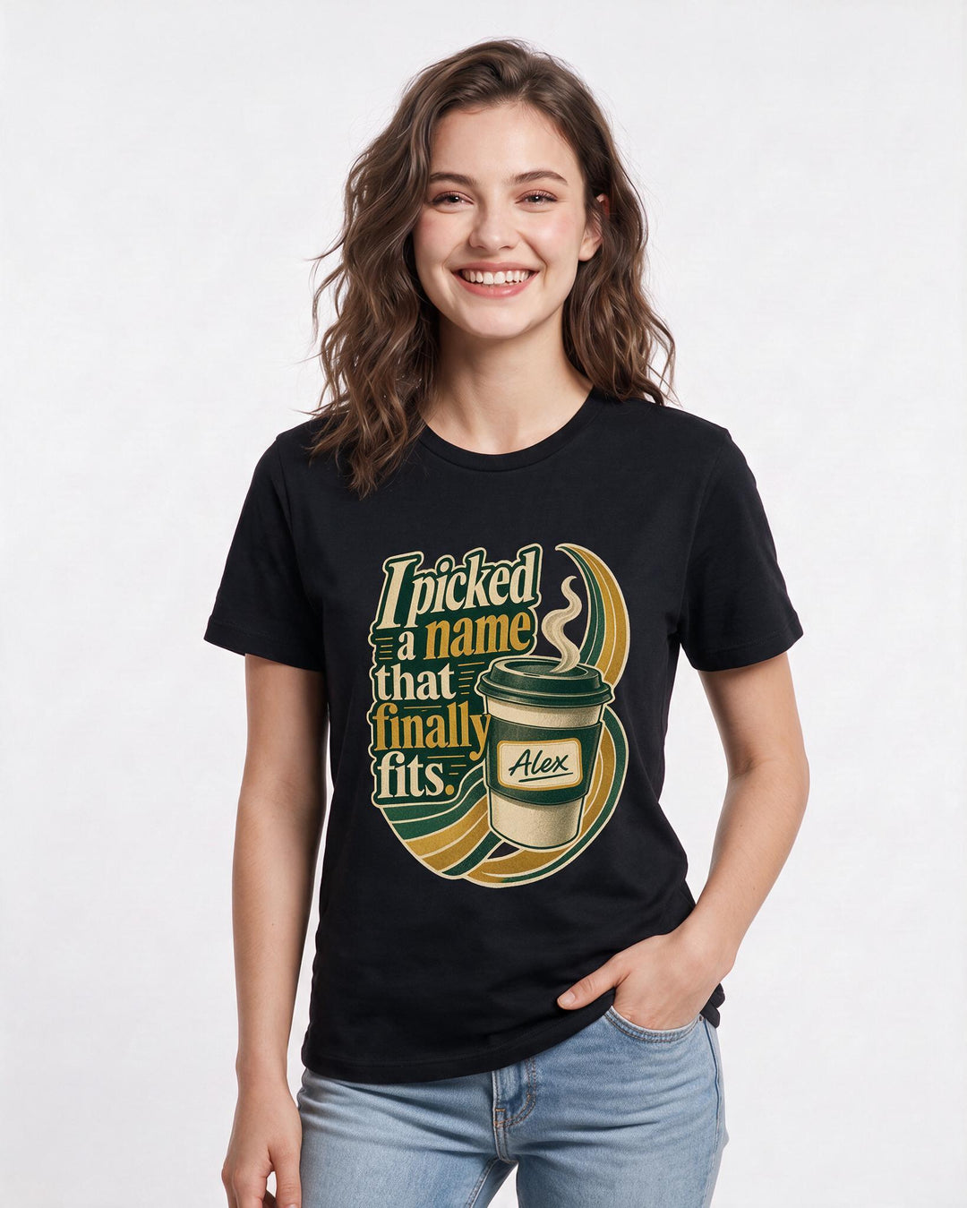Pride Women's Black T-Shirt – I picked a name that finally fits. product image 3