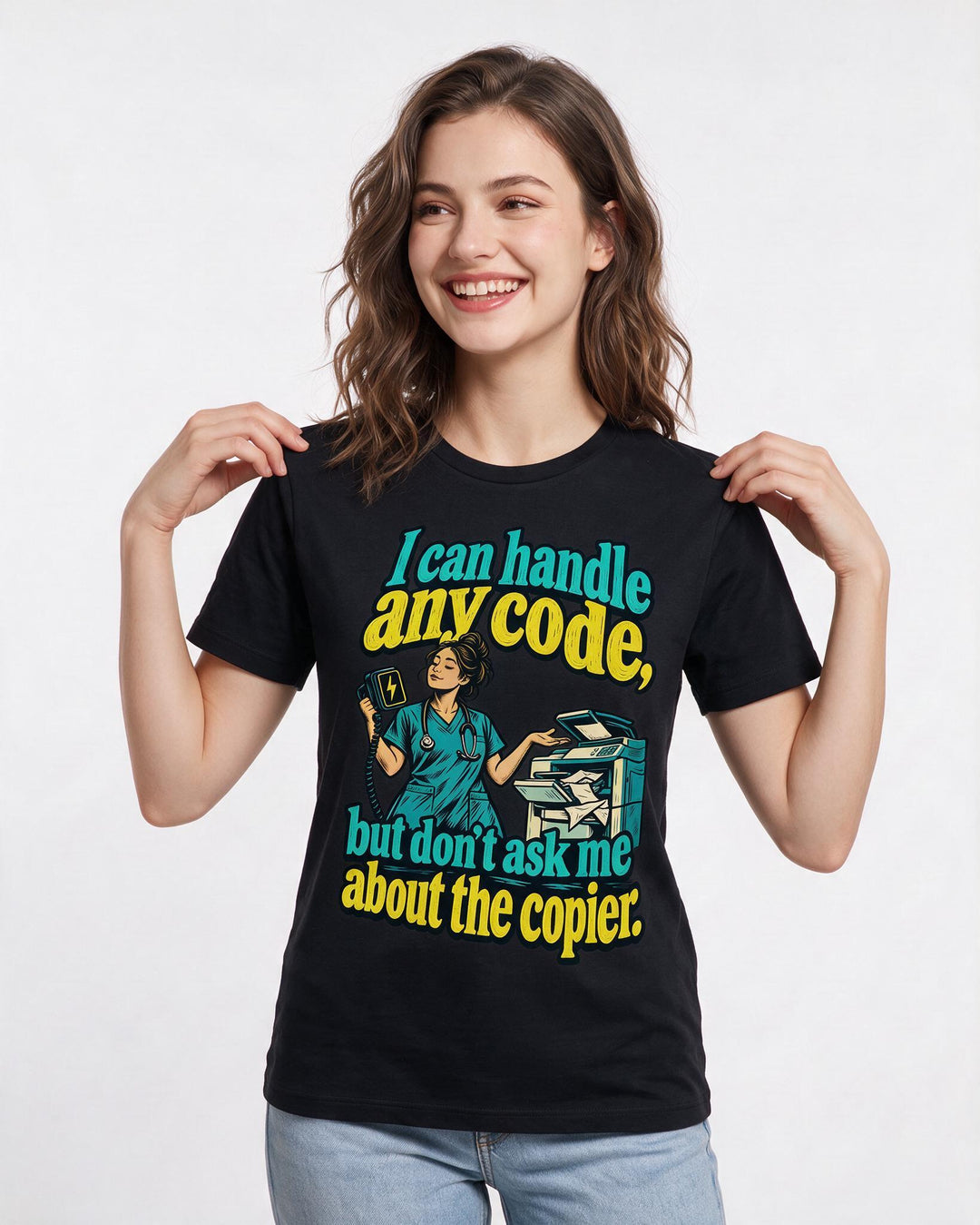 Nurse Black T-Shirt for Women – Nursing Life Graphic Tee product image 1