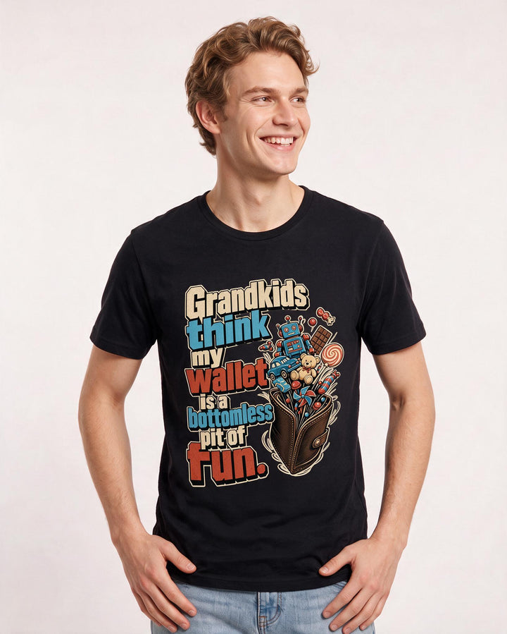 Grandparent Black T-Shirt for Men – Everyday Expression Graphic Tee product image 3