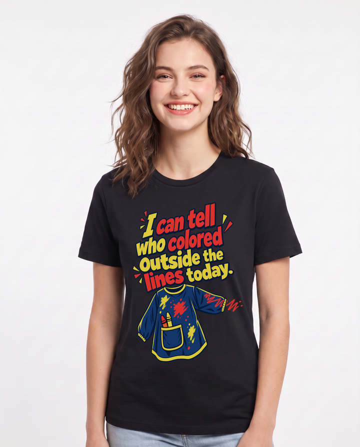 Teacher Black T-Shirt for Women – Everyday Expression Graphic Tee product image 3