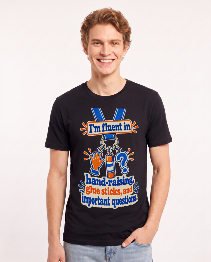 Teacher Black T-Shirt for Men – Everyday Expression Graphic Tee product image 3