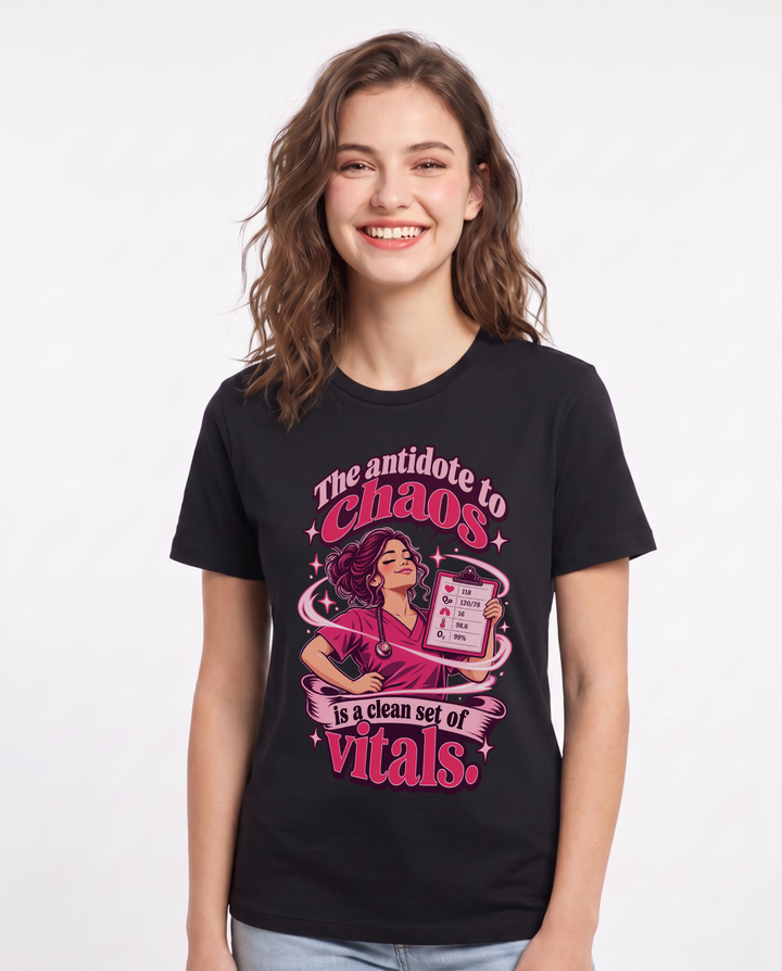 Nurse Black T-Shirt for Women – Nursing Life Graphic Tee product image 3