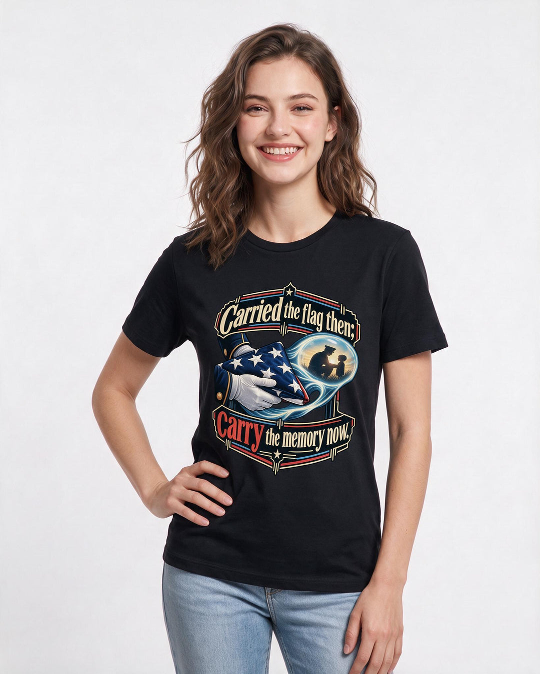 Veteran Black T-Shirt for Women – Everyday Expression Graphic Tee product image 1