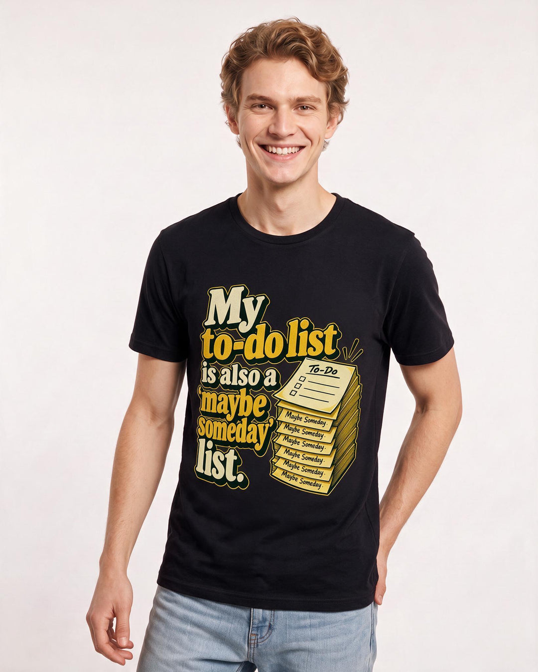 Meme Black T-Shirt for Men – Everyday Expression Graphic Tee product image 1