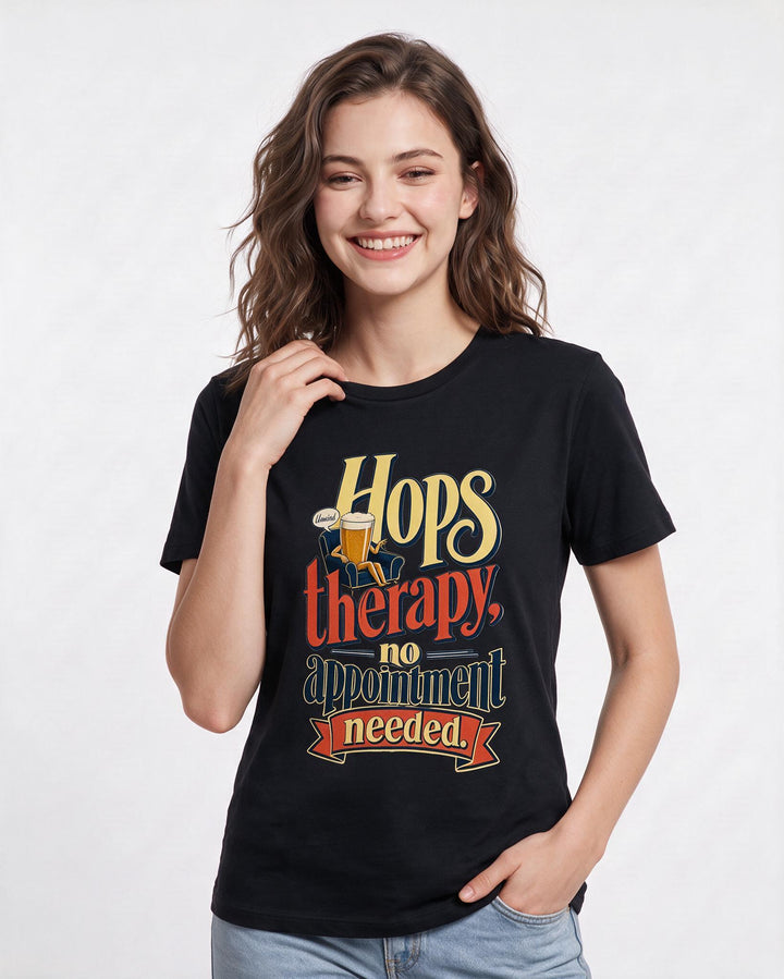 Beer Black T-Shirt for Women – Everyday Expression Graphic Tee product image 1