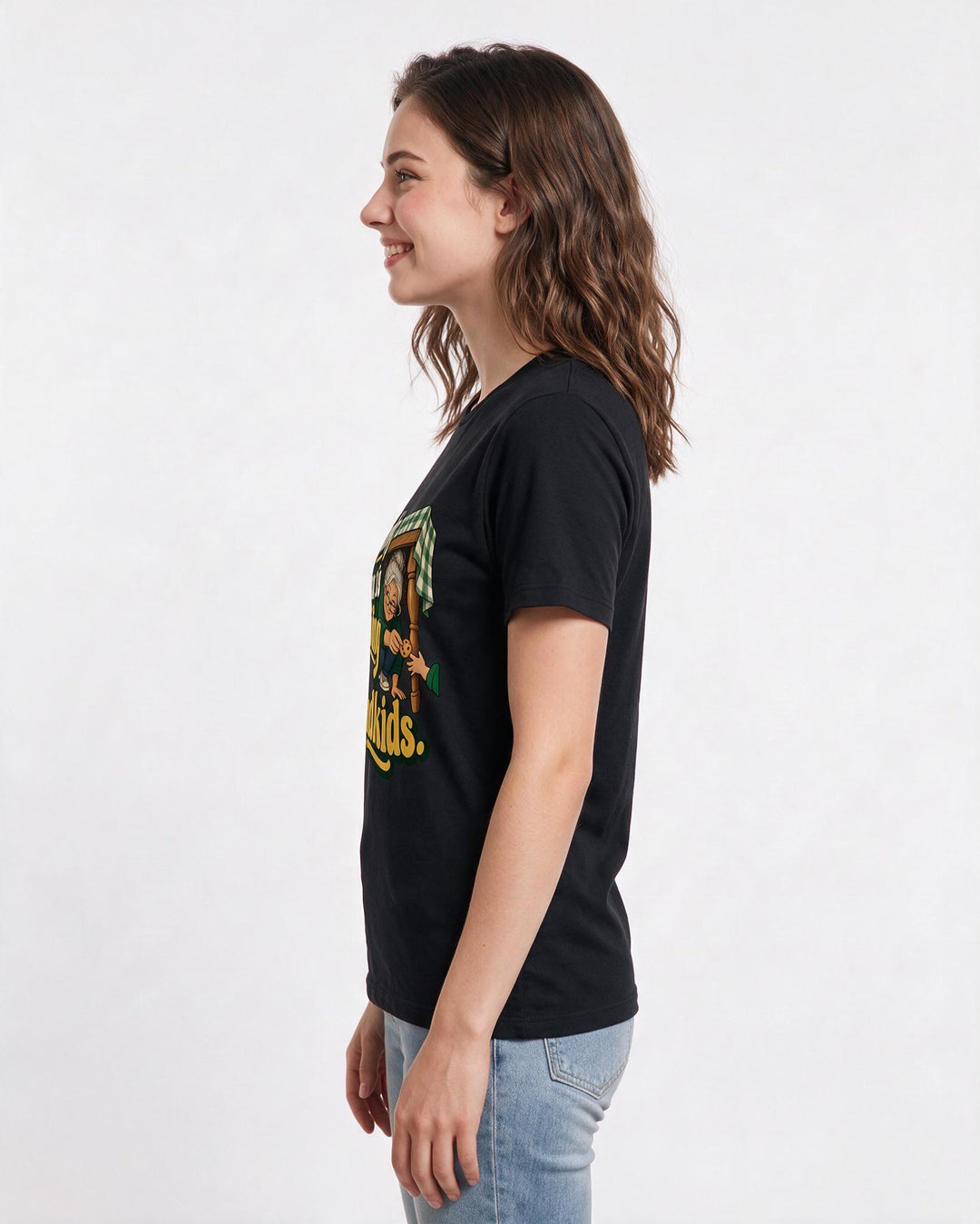 Grandparent Black T-Shirt for Women – Everyday Expression Graphic Tee product image 2