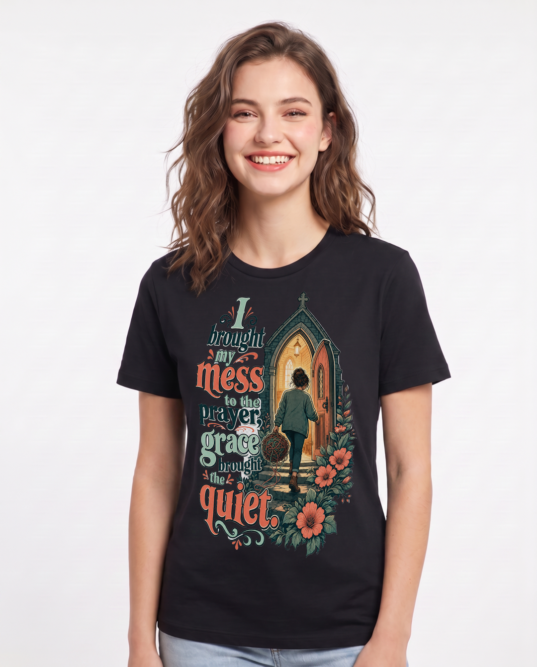 Christian Faith Black T-Shirt for Women – Everyday Expression Graphic Tee product image 3