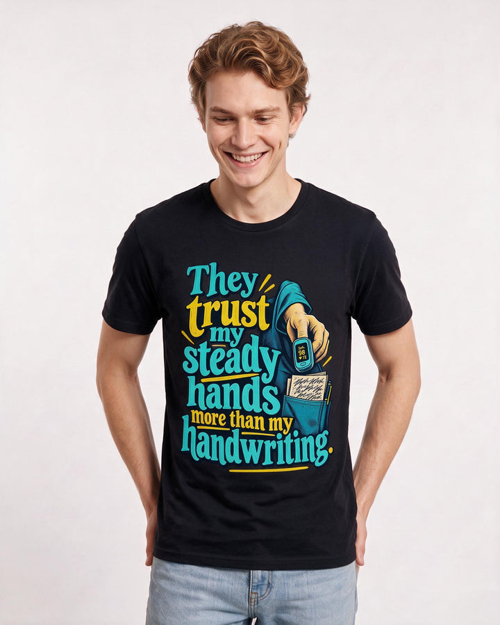 Nurse Black T-Shirt for Men – Nursing Life Graphic Tee product image 1