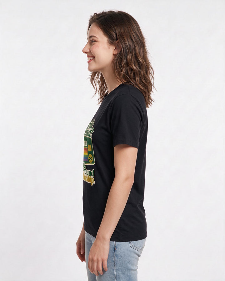 Pride Black T-Shirt for Women – Everyday Expression Graphic Tee product image 2