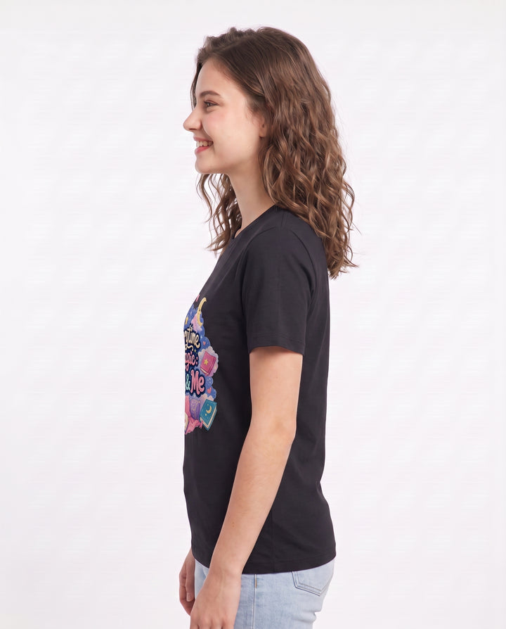 Storytime Magic: Mom & Me Women's Black T-Shirt product image 3