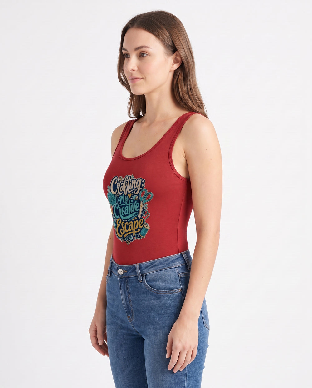 Crafting: My Creative Escape Sleeveless Tank Bodysuit mockup 2