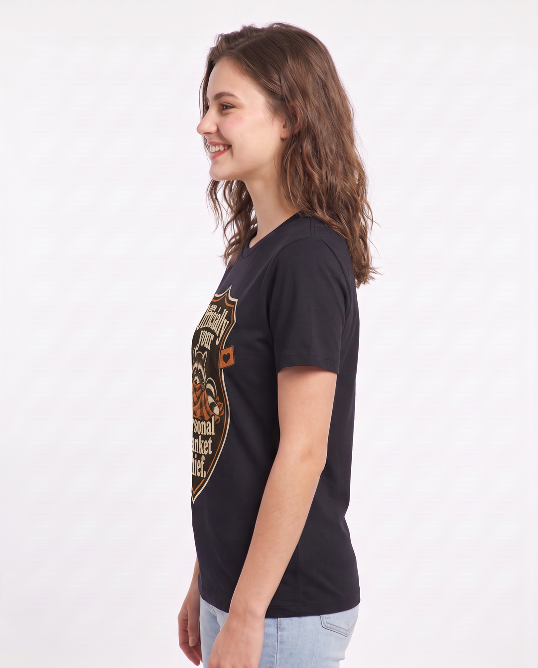 Couples Women's Black T-Shirt - Officially your personal blanket product image 2