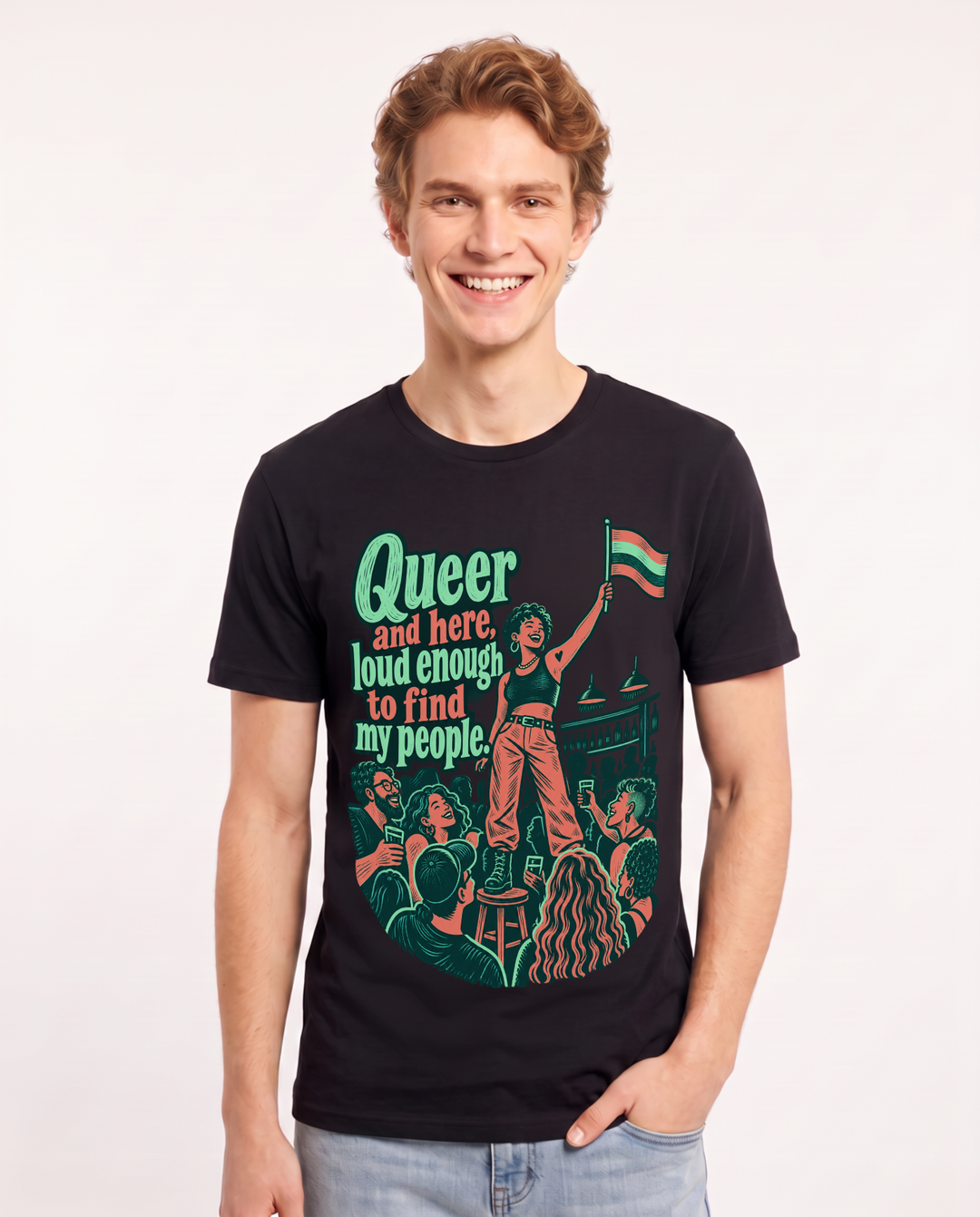 Pride Black T-Shirt for Men – Everyday Expression Graphic Tee product image 3