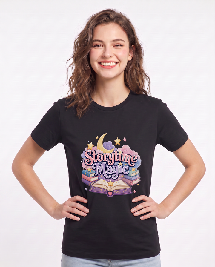 Storytime Magic Women's Black T-Shirt product image 1
