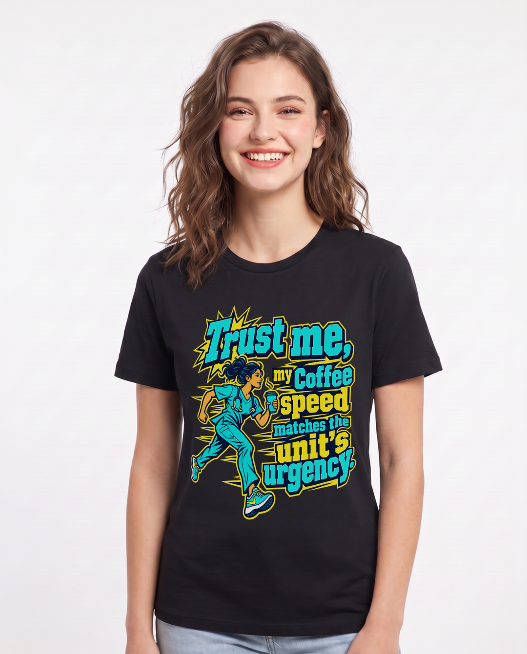 Nurse Black T-Shirt for Women – Nursing Life Graphic Tee product image 3