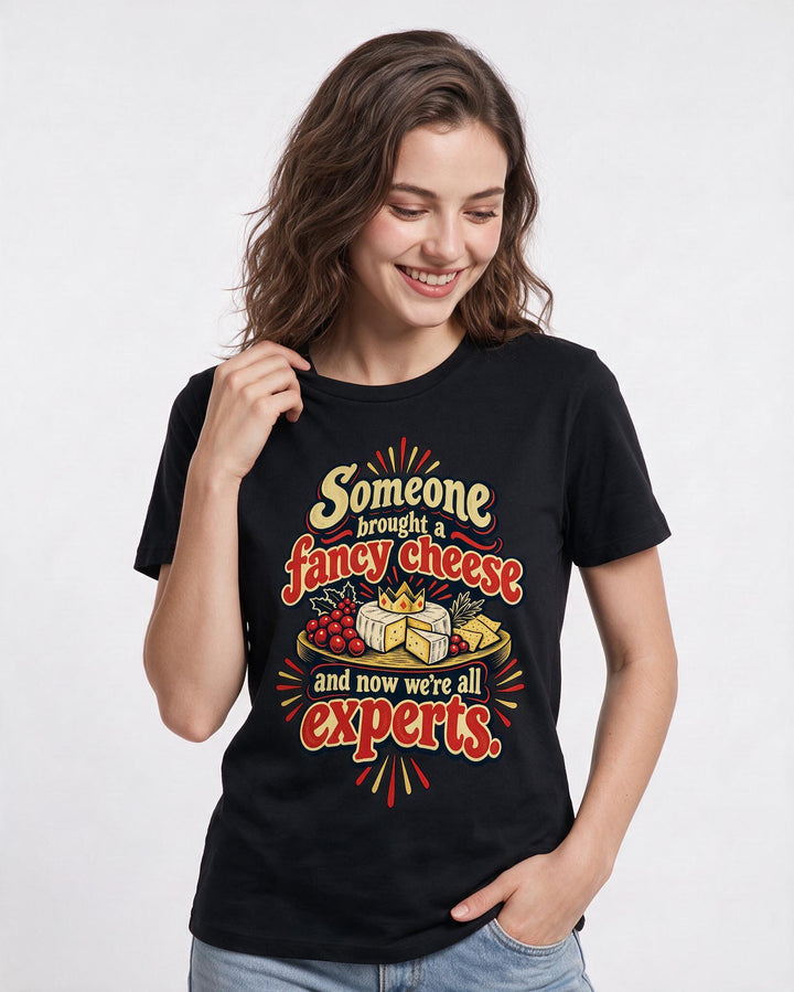 Christmas Black T-Shirt for Women – Holiday Theme Graphic Tee product image 1