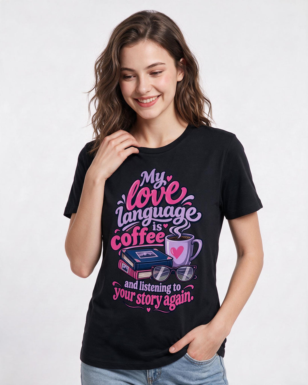 Grandparent Black T-Shirt for Women – Everyday Expression Graphic Tee product image 1