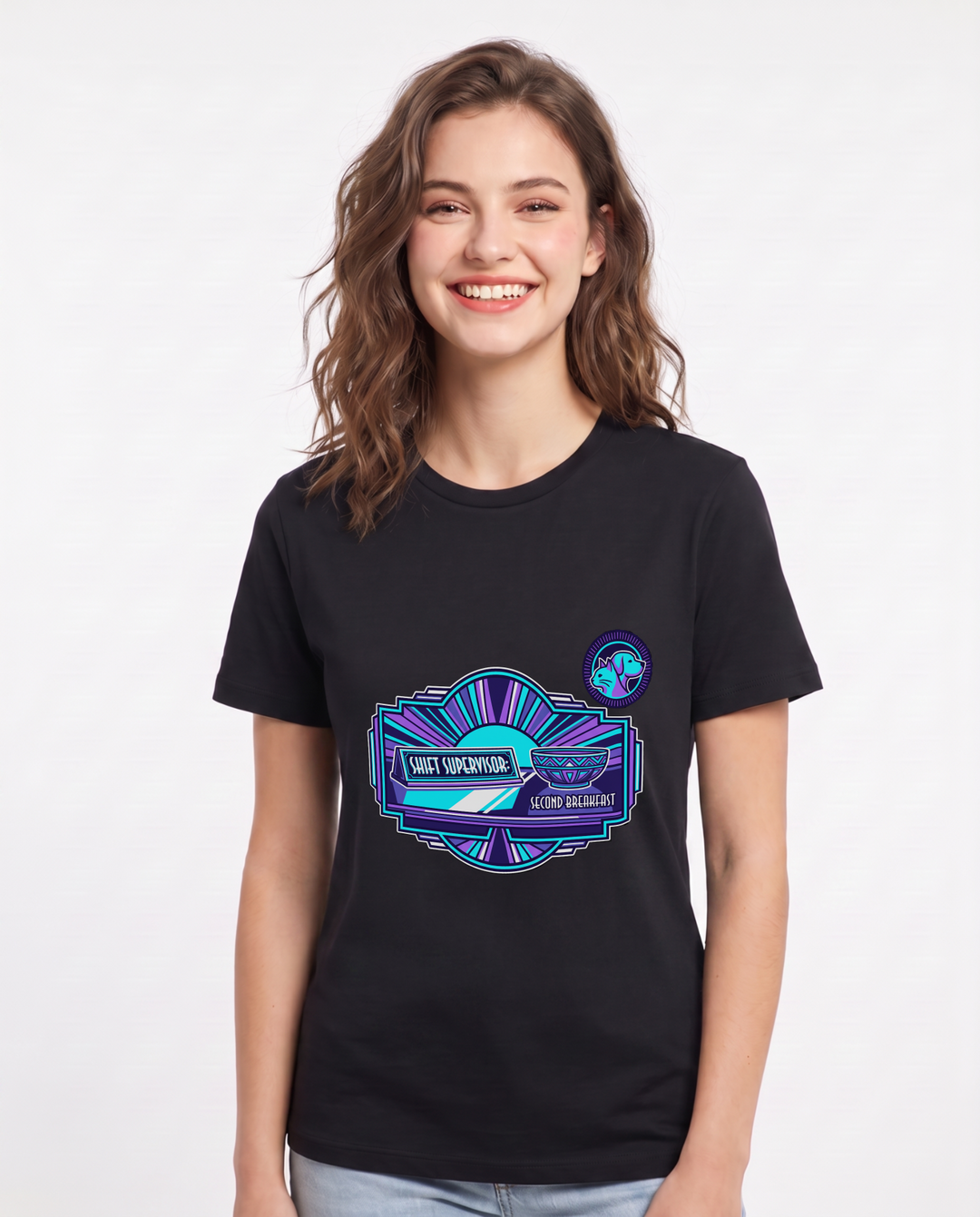 Cat Lover Black T-Shirt for Women – Everyday Expression Graphic Tee product image 3
