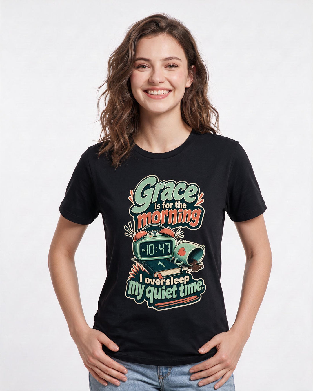 Christian Faith Black T-Shirt for Women – Everyday Expression Graphic Tee product image 1