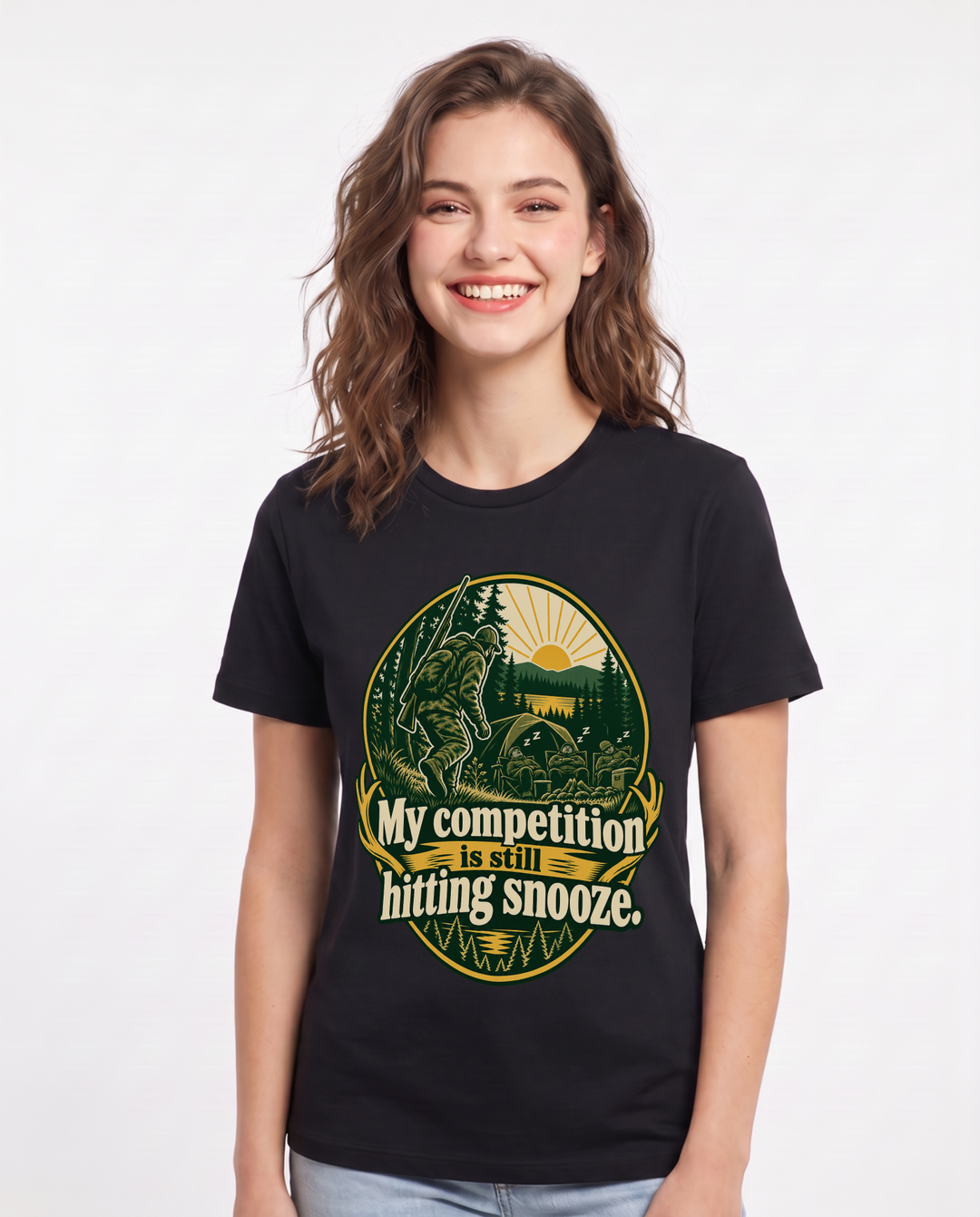 Hunting Black T-Shirt for Women – Everyday Expression Graphic Tee product image 3