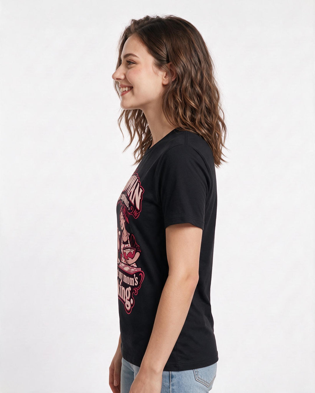 Christmas Black T-Shirt for Women – Holiday Theme Graphic Tee product image 2