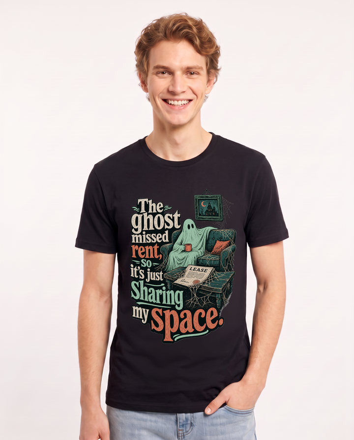 Halloween Black T-Shirt for Men – Halloween Theme Graphic Tee product image 3