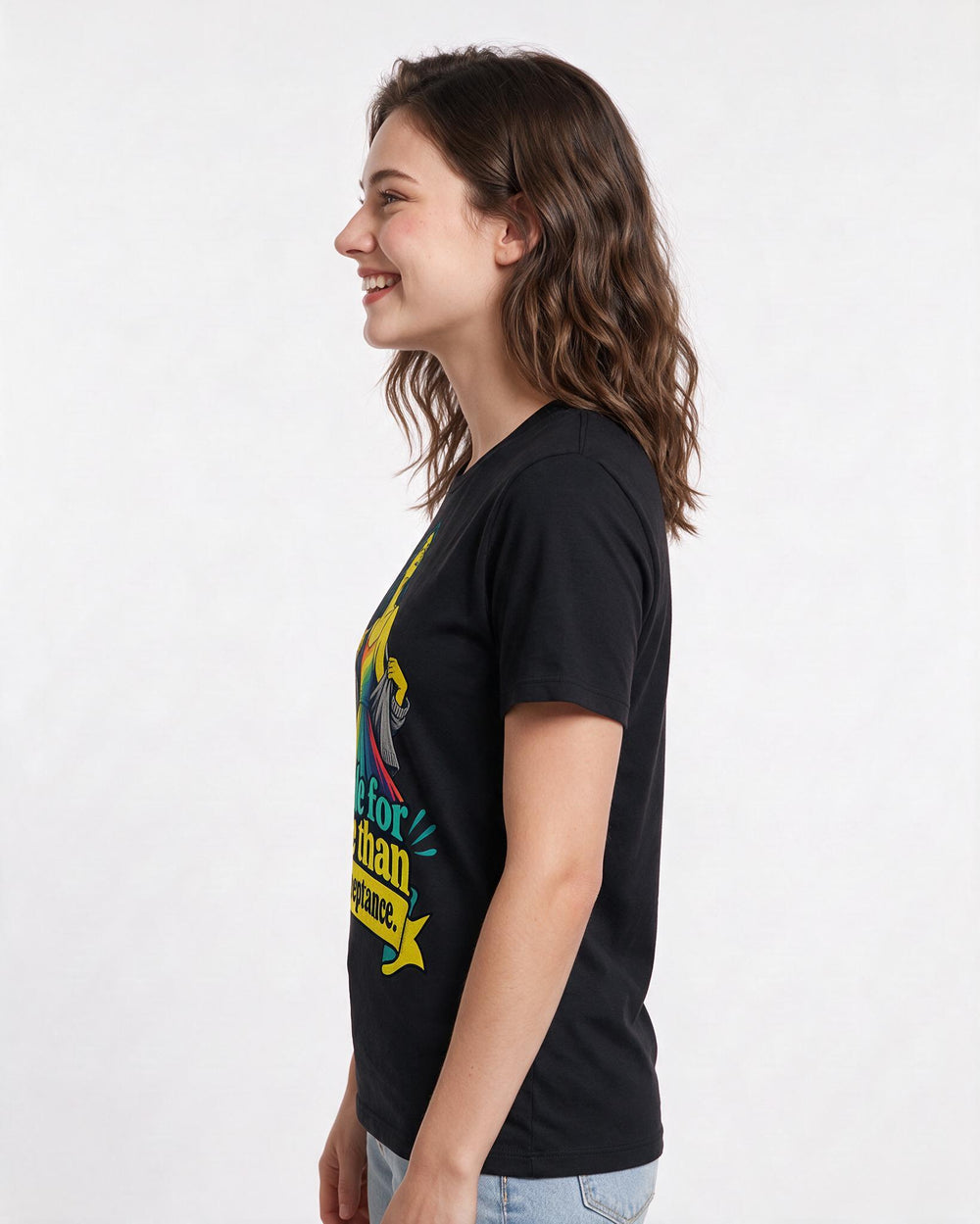 Pride Black T-Shirt for Women – Everyday Expression Graphic Tee product image 2