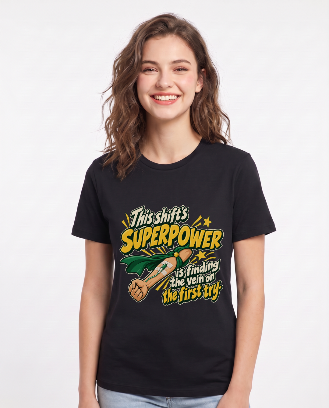 Nurse Black T-Shirt for Women – Nursing Life Graphic Tee product image 3