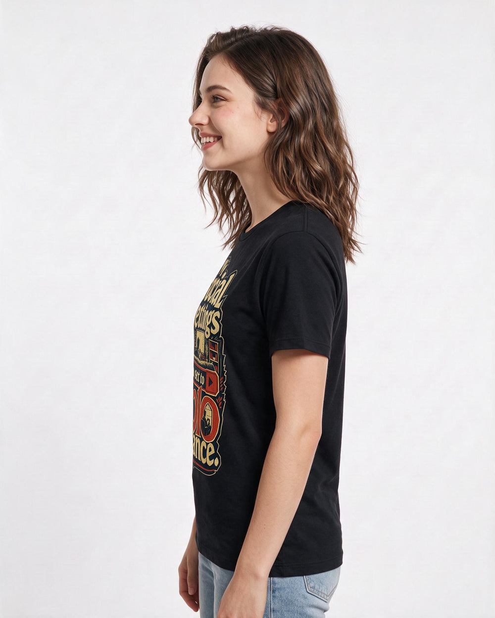 Gaming Women's Black T-Shirt – My social settings are set to solo product image 2