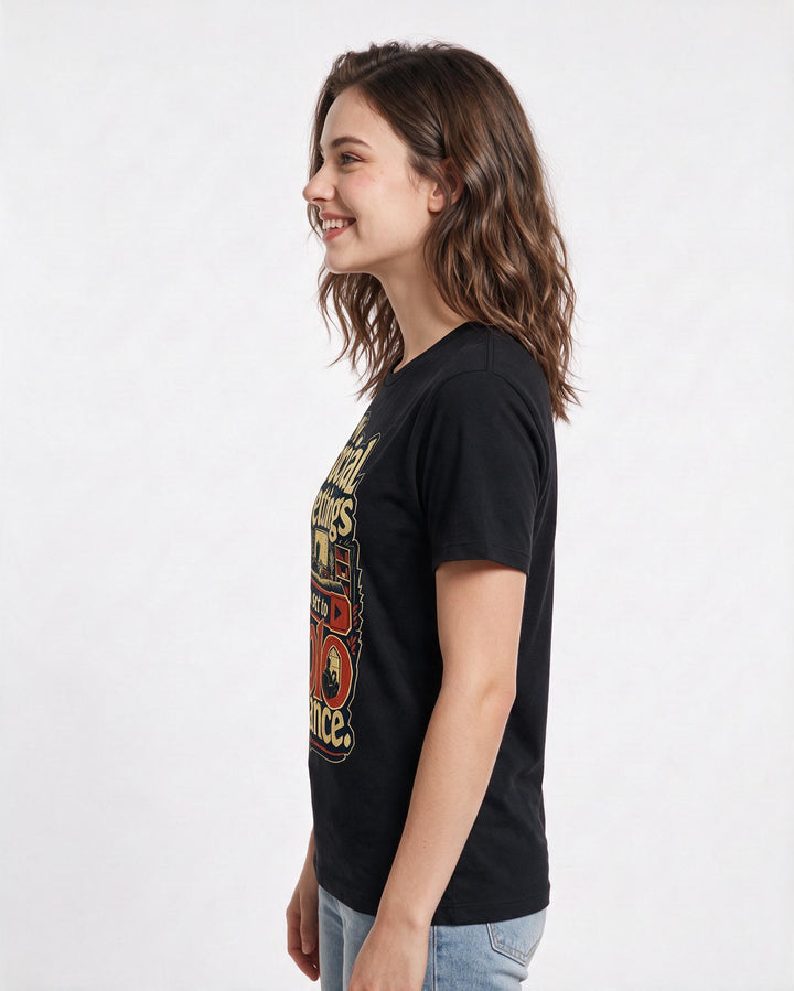 Gaming Women's Black T-Shirt – My social settings are set to solo product image 2