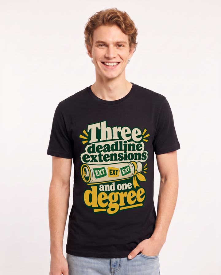 Graduation Black T-Shirt for Men – Everyday Expression Graphic Tee product image 3