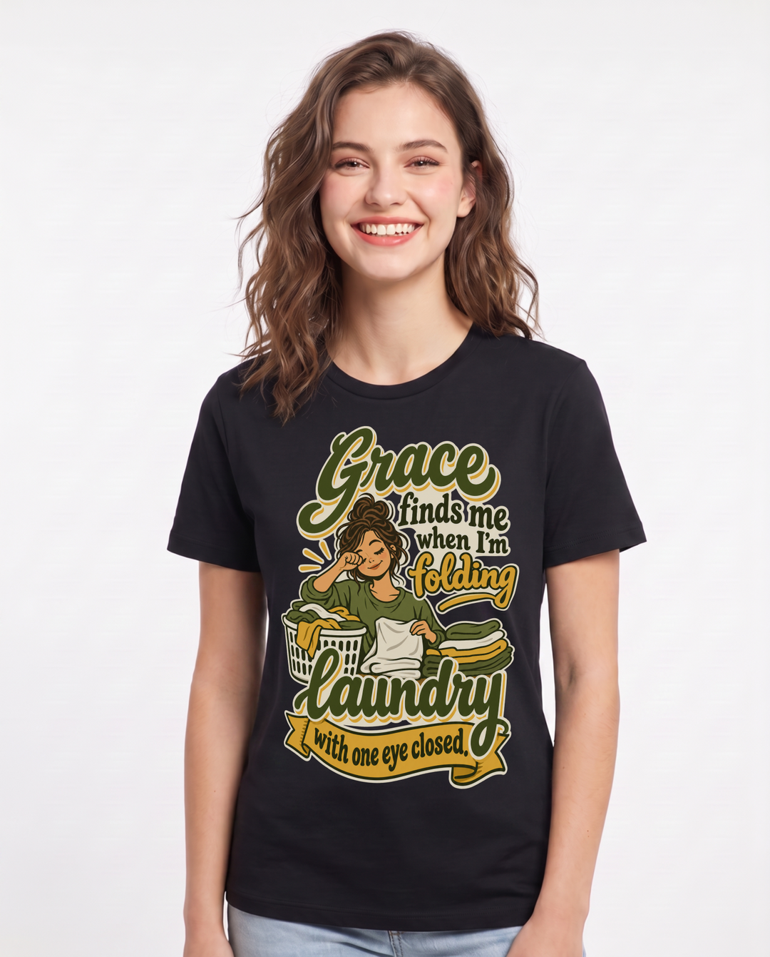 Christian Faith Black T-Shirt for Women – Everyday Expression Graphic Tee product image 3
