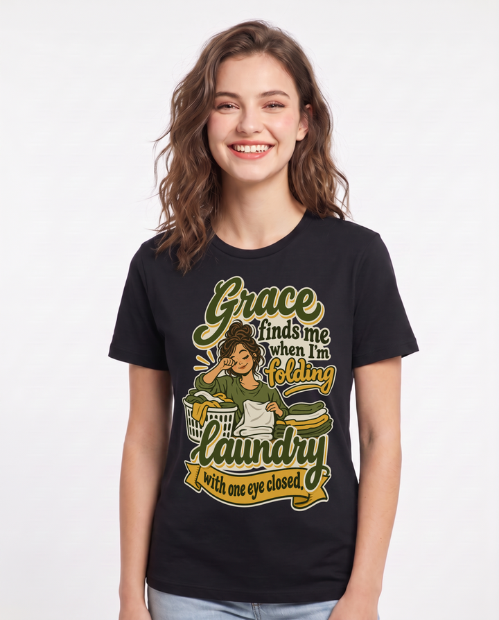 Christian Faith Black T-Shirt for Women – Everyday Expression Graphic Tee product image 3