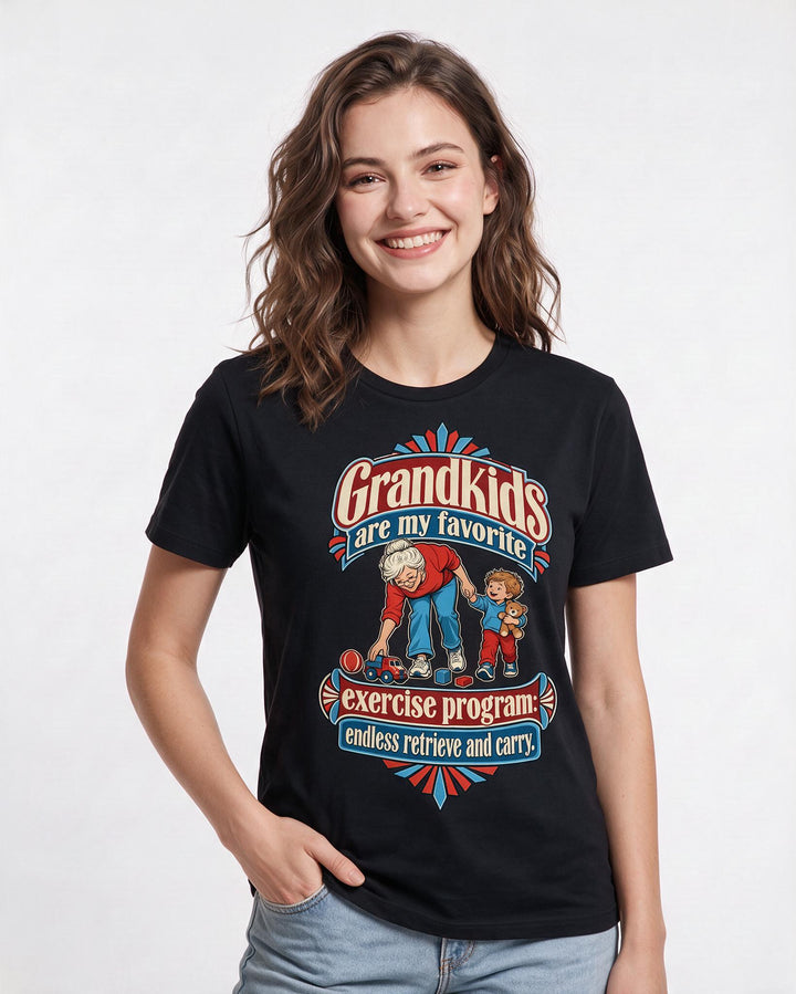 Grandparent Black T-Shirt for Women – Everyday Expression Graphic Tee product image 1