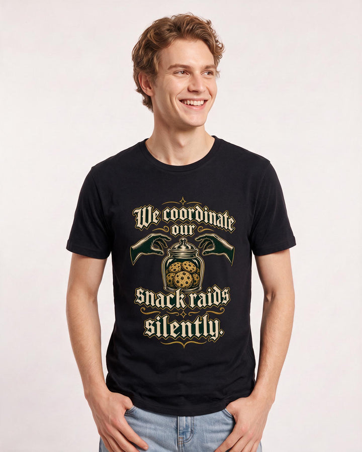 Couples Black T-Shirt for Men – Everyday Expression Graphic Tee product image 1