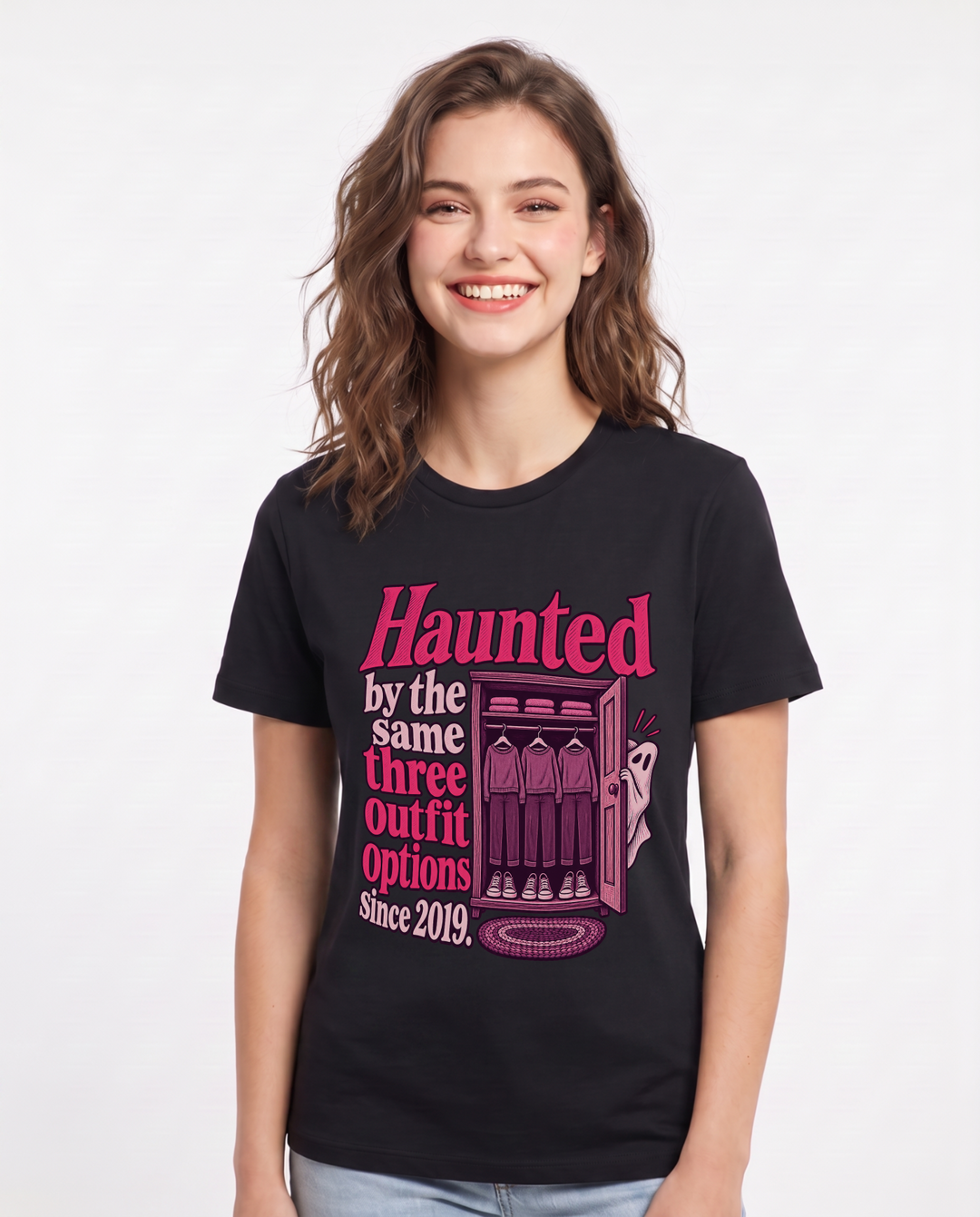 Halloween Black T-Shirt for Women – Halloween Theme Graphic Tee product image 3