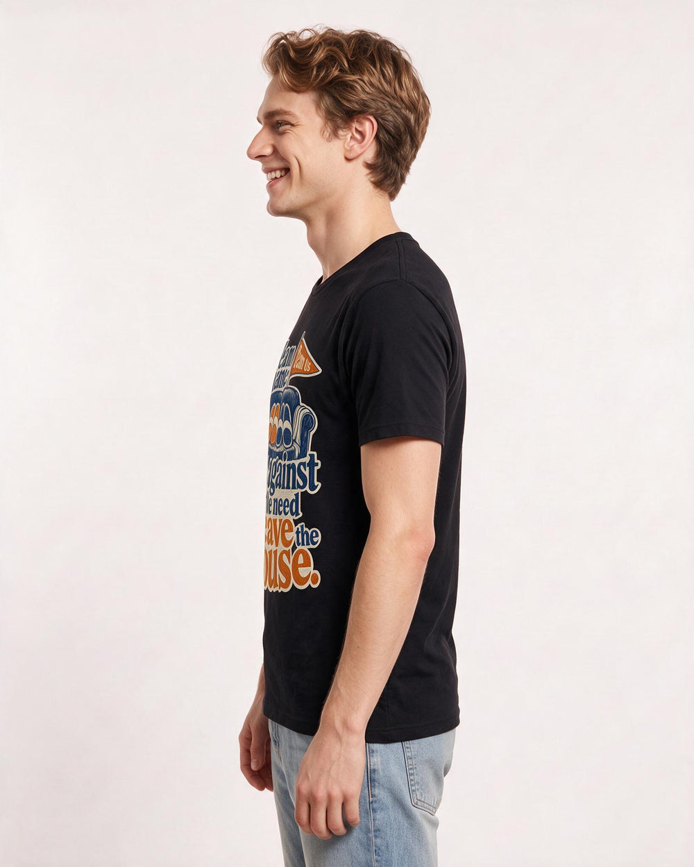Couples Black T-Shirt for Men – Everyday Expression Graphic Tee product image 2