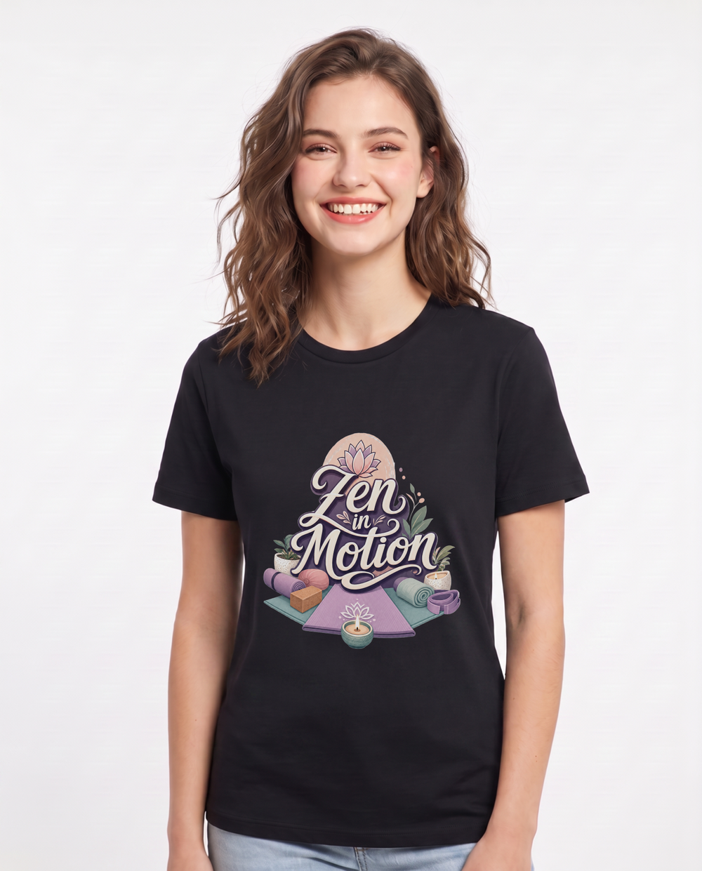 Zen in Motion Women's Black T-Shirt product image 2